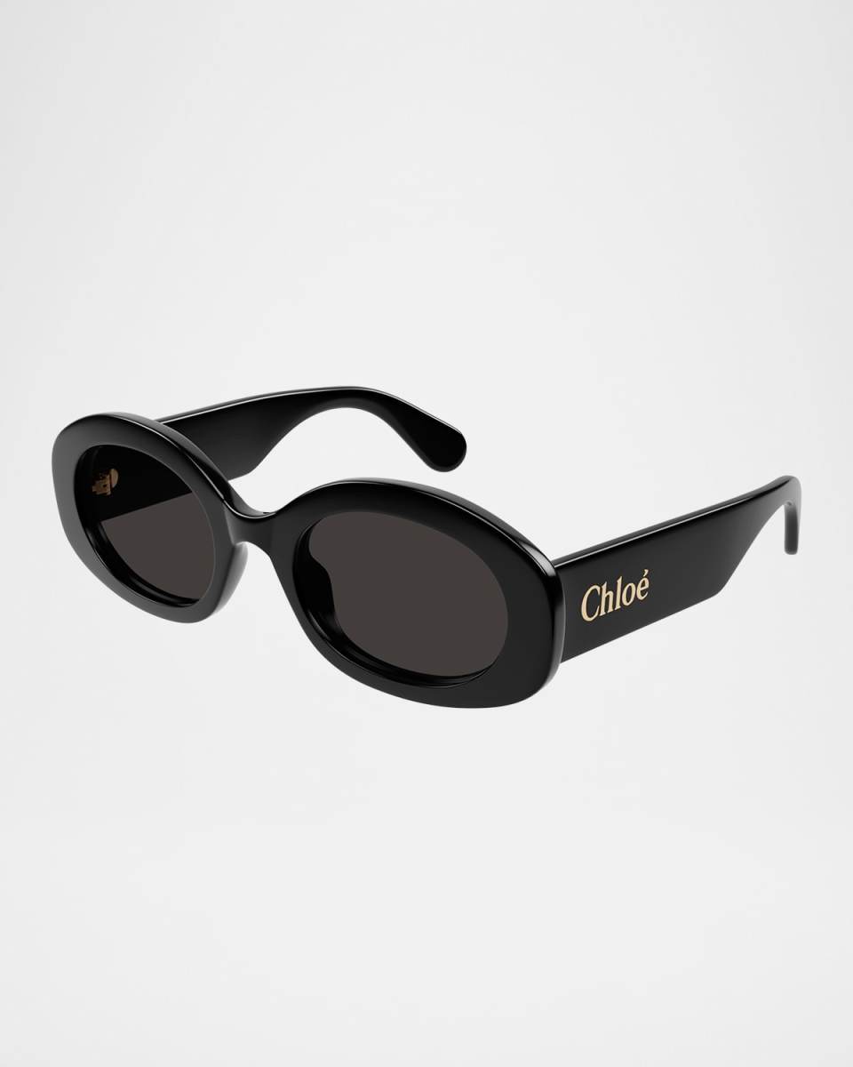 Naomy Acetate Oval Sunglasses